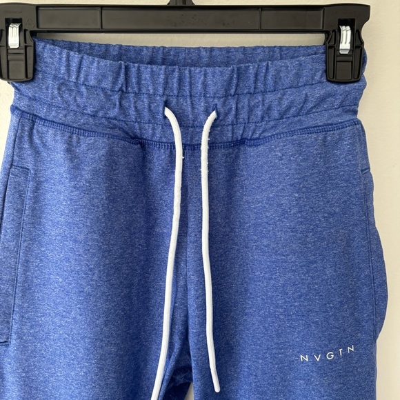 NVGTN Blue Joggers Drawstring Waist Athleisure Workout Gym Sporty Active Wear - Picture 4 of 9